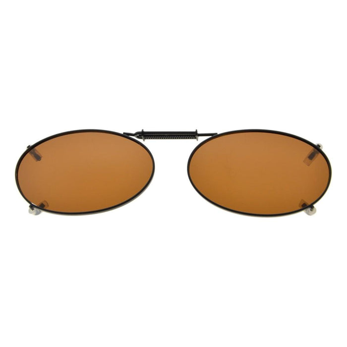 Eyekeeper.Com - Oval Metal Frame Polarized Clip On Sunglasses C74(43Mmx30Mm)