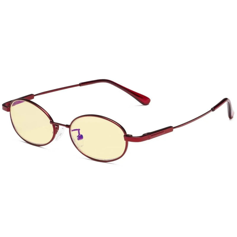 eyekeeper.com Oval Metal Blue Light Blocking Eyeglasses for Kids TMK1803 Eyeglasses