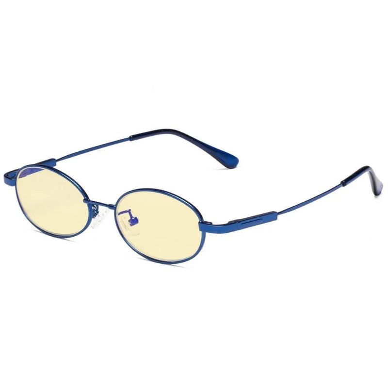 eyekeeper.com Oval Metal Blue Light Blocking Eyeglasses for Kids TMK1803 Eyeglasses