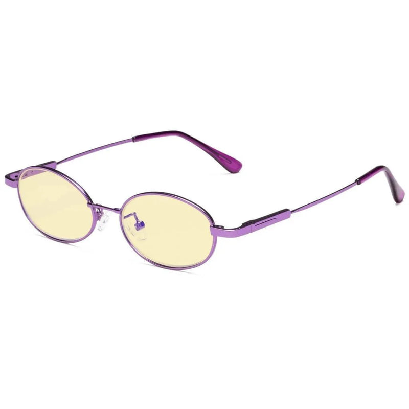 eyekeeper.com Oval Metal Blue Light Blocking Eyeglasses for Kids TMK1803 Eyeglasses