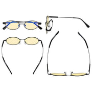 eyekeeper.com Oval Metal Blue Light Blocking Eyeglasses for Kids TMK1803 Eyeglasses