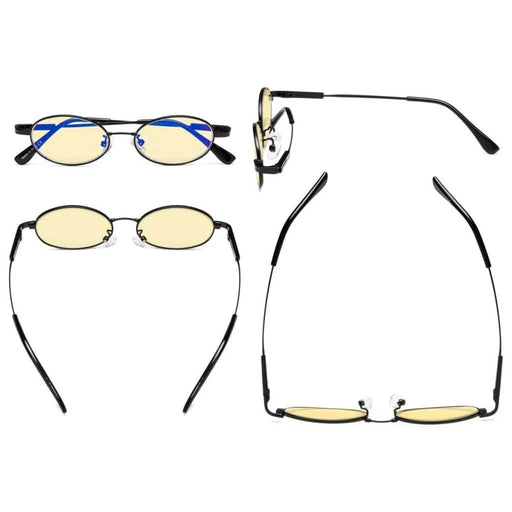 eyekeeper.com Oval Metal Blue Light Blocking Eyeglasses for Kids TMK1803 Eyeglasses