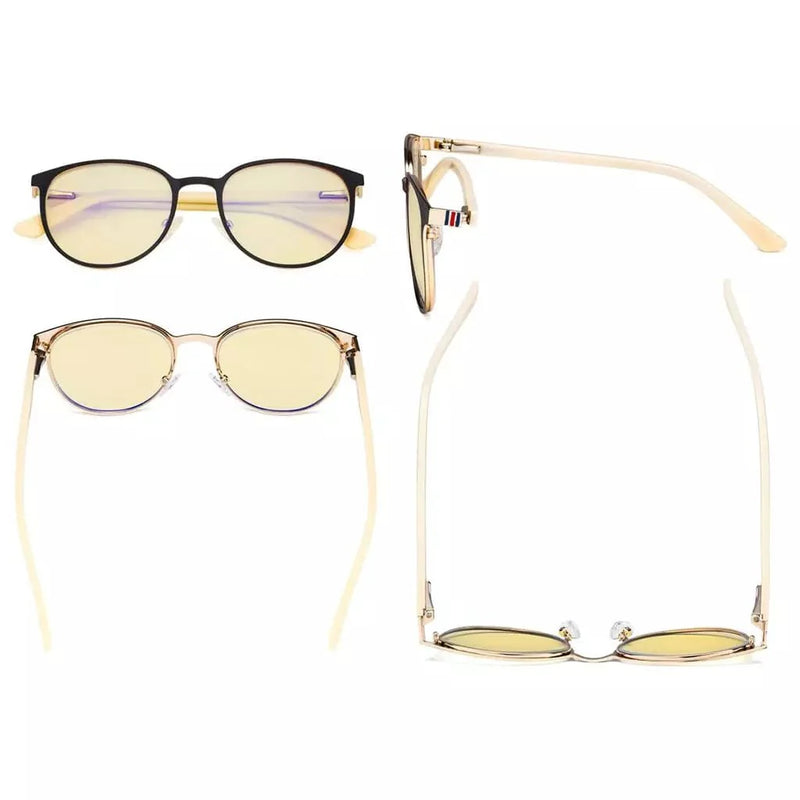 eyekeeper.com Oval Metal Blue Light Blocking Eyeglasses LX19004-BB60 Eyeglasses