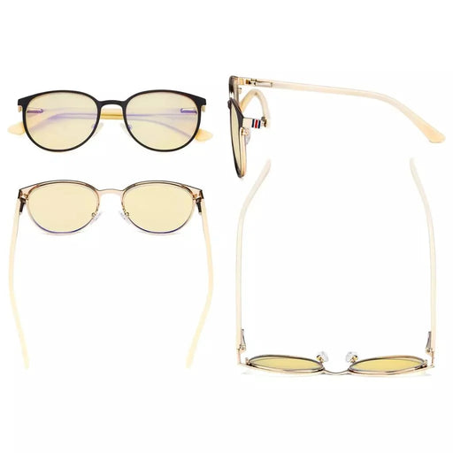 eyekeeper.com Oval Metal Blue Light Blocking Eyeglasses LX19004-BB60 Eyeglasses