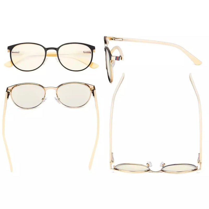 eyekeeper.com Oval Metal Blue Light Filter Eyeglasses LX19004-BB40 Eyeglasses