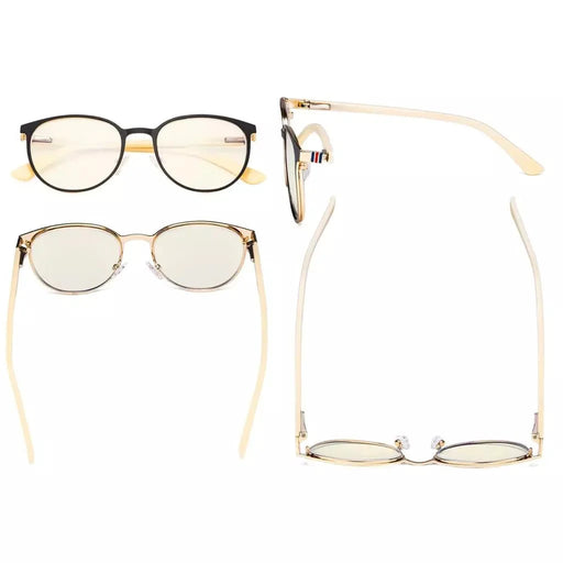 eyekeeper.com Oval Metal Blue Light Filter Eyeglasses LX19004-BB40 Eyeglasses