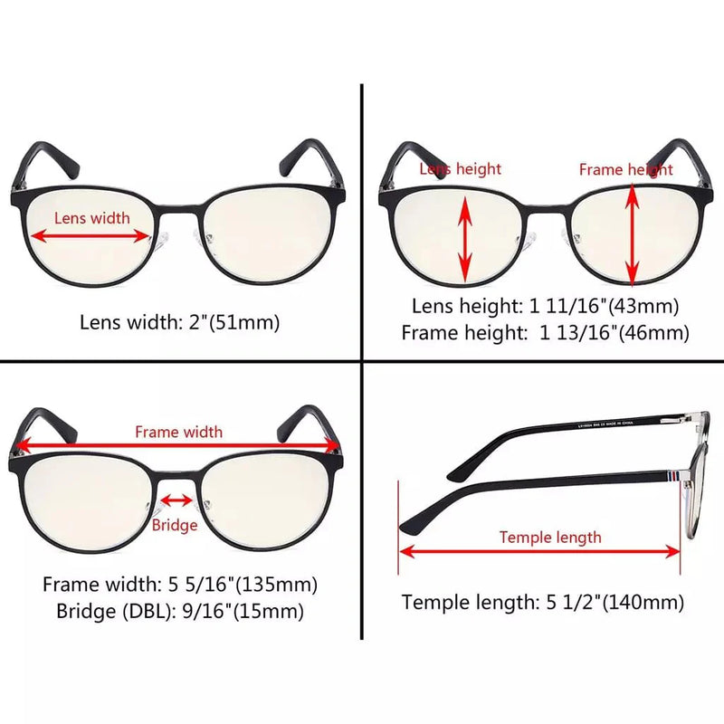 eyekeeper.com Oval Metal Blue Light Filter Eyeglasses LX19004-BB40 Eyeglasses