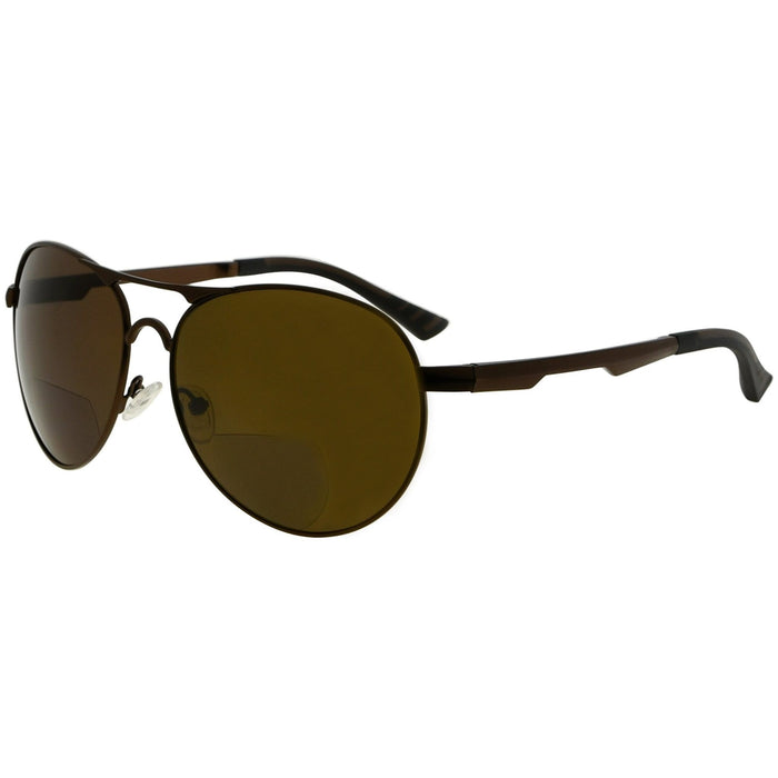 Eyekeeper.Com - Oval Pilot Polarized Bifocal Reading Sunglasses Pgsg803