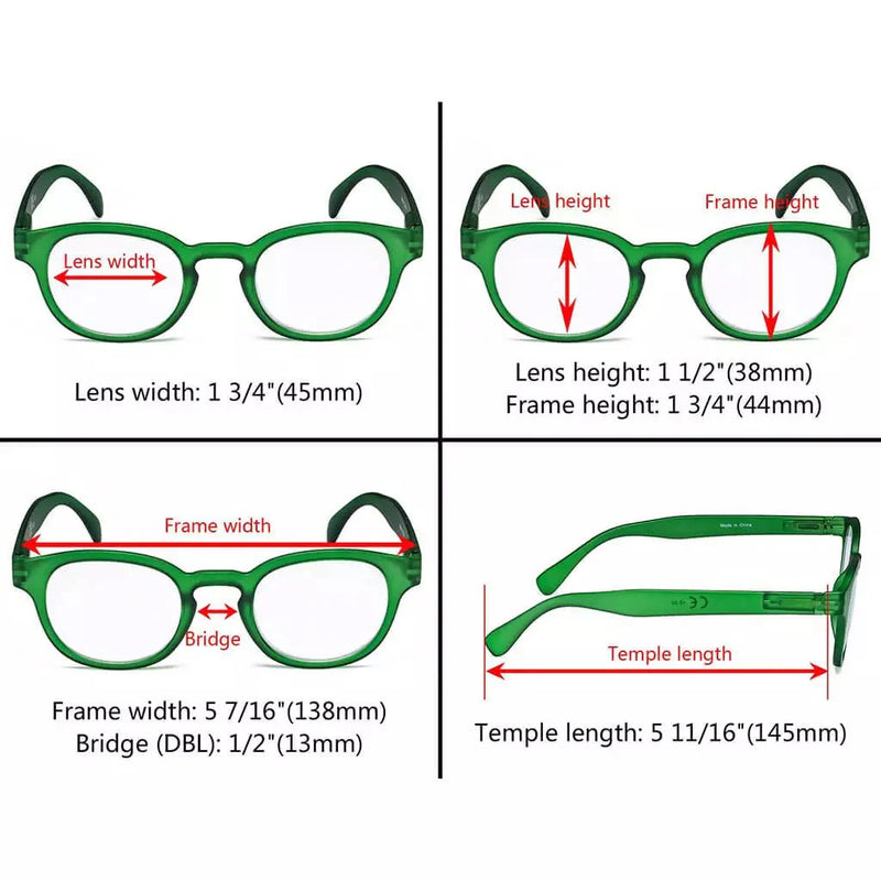 eyekeeper.com Oval Stain Rainbow Color Reading Glasses R124 Eyeglasses