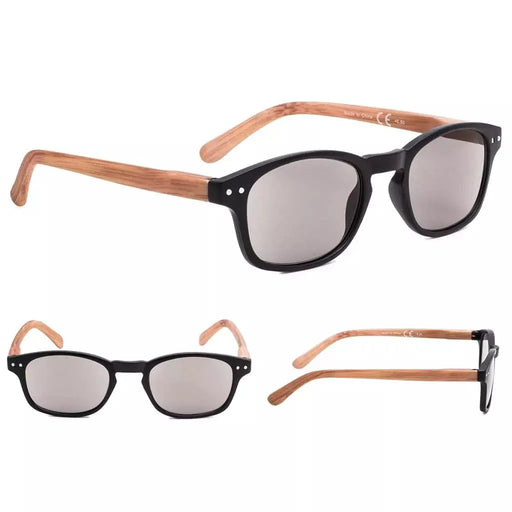 eyekeeper.com Oval Stylish Wood-Grain Printed Arms Reading Glasses R034 Eyeglasses