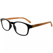 eyekeeper.com Oval Stylish Wood-Grain Printed Arms Reading Glasses R034 Eyeglasses