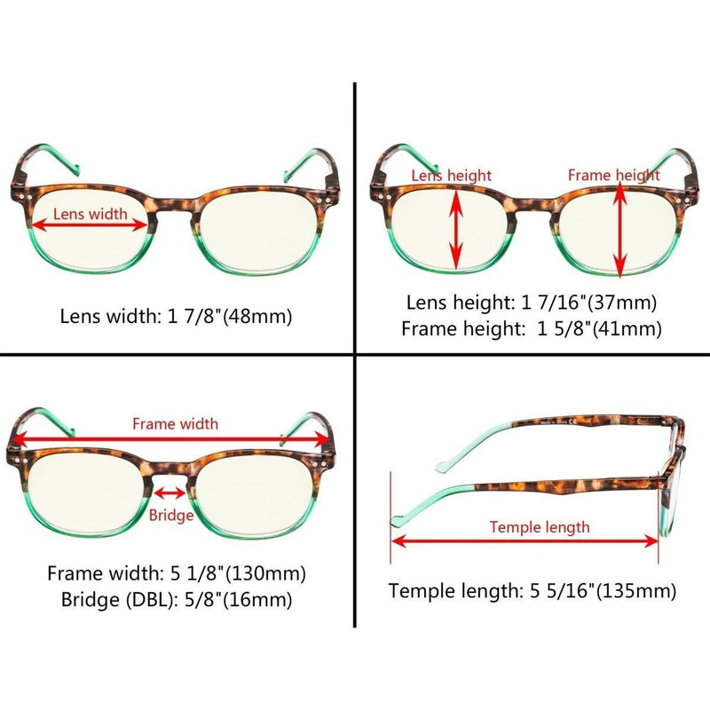 eyekeeper.com Oval Vintage Blue Light Blocking Reading Glasses CG065 Eyeglasses