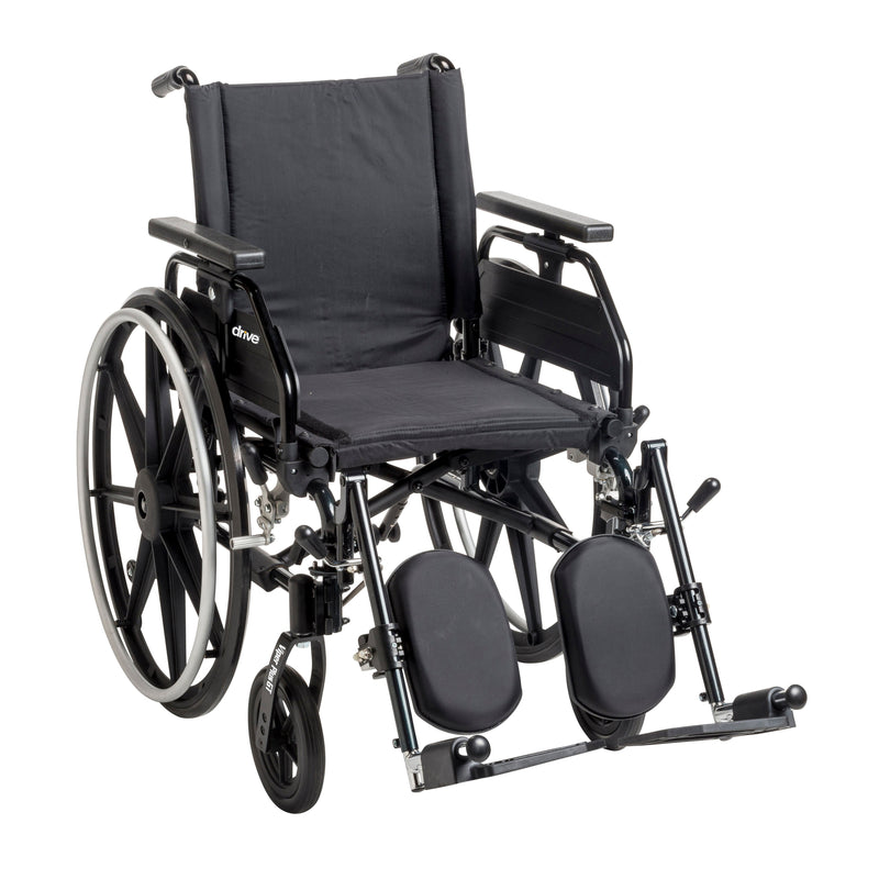 RIO Medical Supplies Viper Plus GT Wheelchair with Universal Armrests, Elevating Legrests, 22" Seat