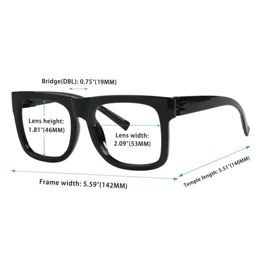eyekeeper.com Large Frame 30% Blue Light Blocking Metalless Screwless Glasses R2316-B15 Eyeglasses