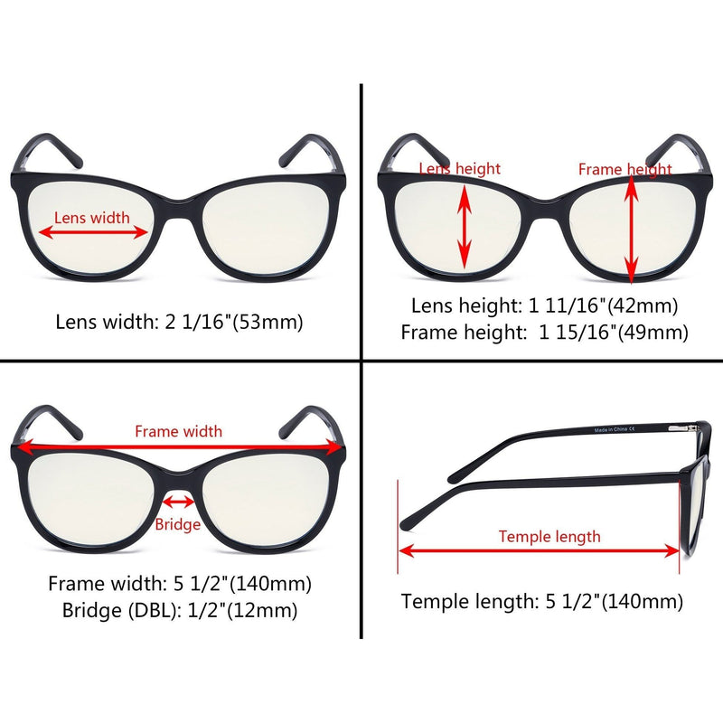 eyekeeper.com Fancy Blue Light Filter Eyeglasses BC1901-BB40 Eyeglasses