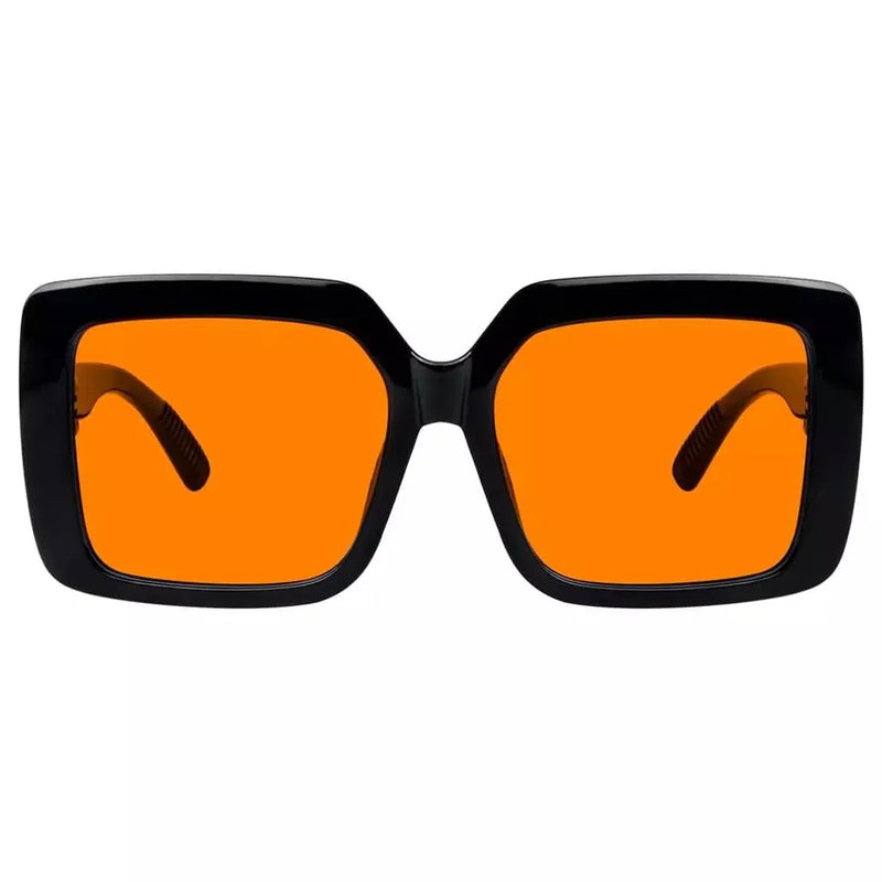eyekeeper.com Oversized 100% Blue Blocking Glasses Orange Lens Metalless Screwless R2311-B98 Eyeglasses