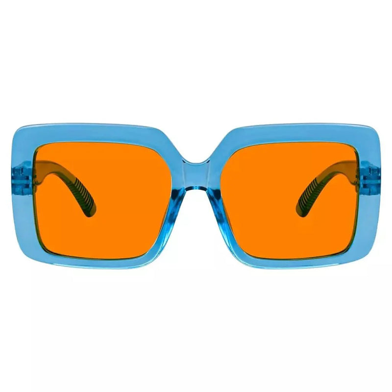eyekeeper.com Oversized 100% Blue Blocking Glasses Orange Lens Metalless Screwless R2311-B98 Eyeglasses