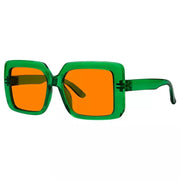 eyekeeper.com Oversized 100% Blue Blocking Glasses Orange Lens Metalless Screwless R2311-B98 Eyeglasses