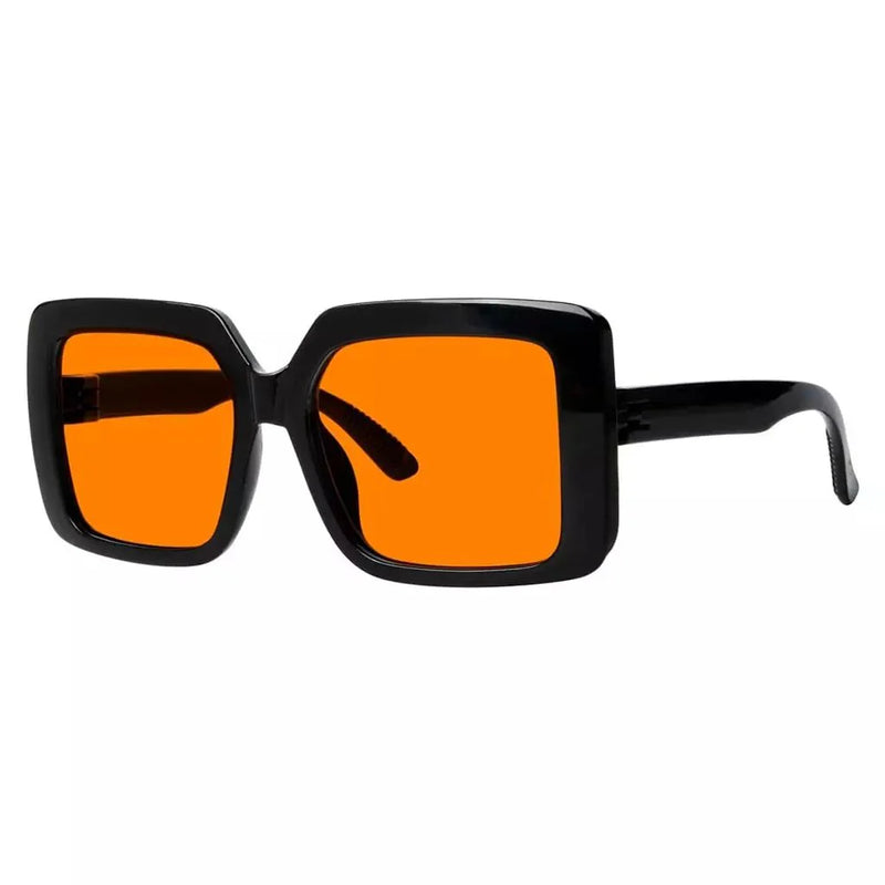 eyekeeper.com Oversized 100% Blue Blocking Glasses Orange Lens Metalless Screwless R2311-B98 Eyeglasses