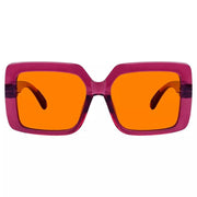 eyekeeper.com Oversized 100% Blue Blocking Glasses Orange Lens Metalless Screwless R2311-B98 Eyeglasses
