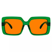 eyekeeper.com Oversized 100% Blue Blocking Glasses Orange Lens Metalless Screwless R2311-B98 Eyeglasses