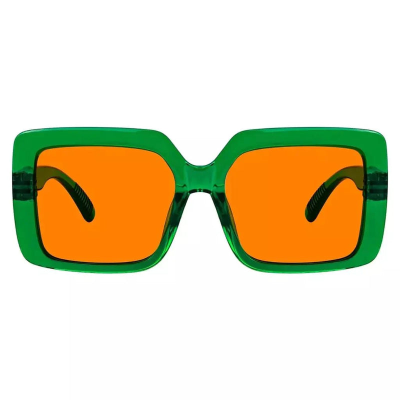 eyekeeper.com Oversized 100% Blue Blocking Glasses Orange Lens Metalless Screwless R2311-B98 Eyeglasses