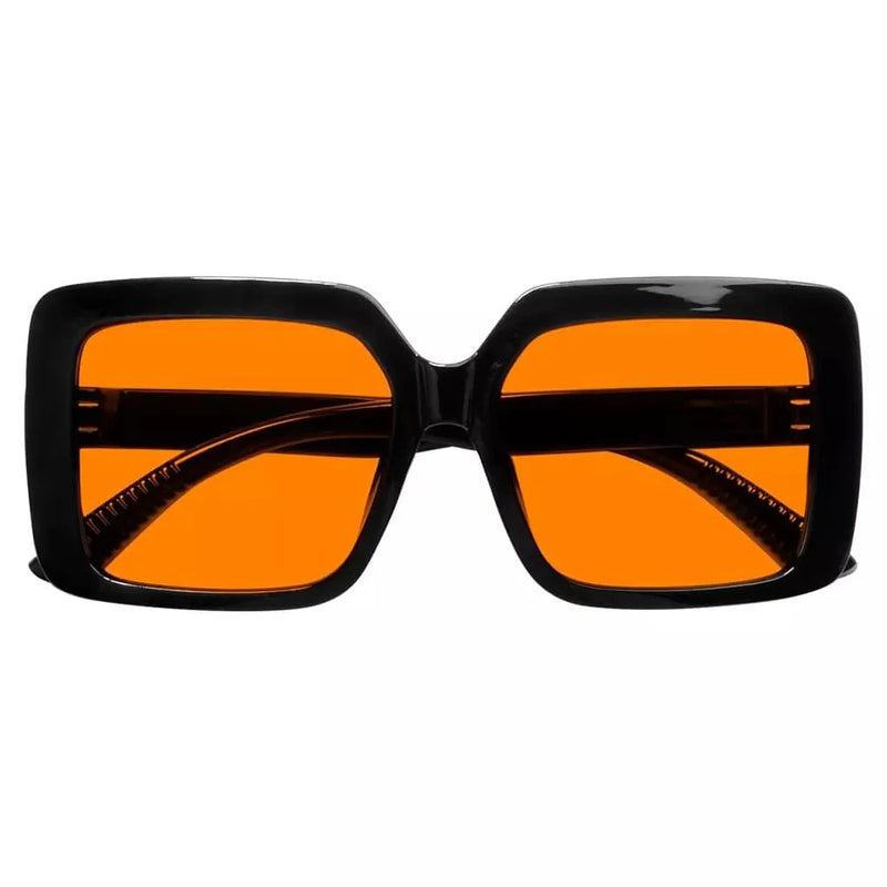 eyekeeper.com Oversized 100% Blue Blocking Glasses Orange Lens Metalless Screwless R2311-B98 Eyeglasses