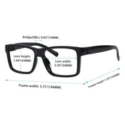 eyekeeper.com Oversized 30% Blue Light Blocking Metalless Eyeglasses R2508-B15 Eyeglasses