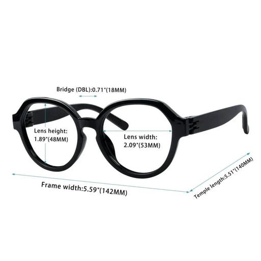 eyekeeper.com Oversized 30% Blue Light Blocking Metalless Screwless Eyewear R2317-B15 Eyeglasses