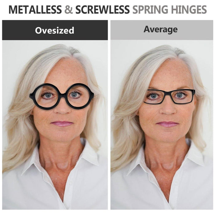 Eyekeeper.Com - Oversized 6 Pack Screwless Metalless Round Reading Glasses R2313