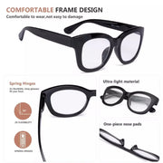 eyekeeper.com Oversized Retro Reading Glasses Thick Square Design Readers FH1555 Eyeglasses