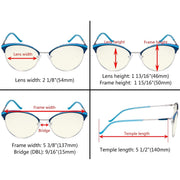 eyekeeper.com Oval Blue Light Filter Eyeglasses LX19030-BB40 Eyeglasses