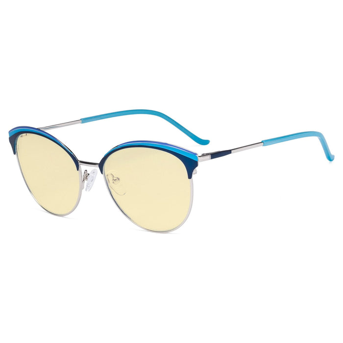 Eyekeeper - Chic Oval Blue Light Blocking Eyeglasses Lx19030-Bb60