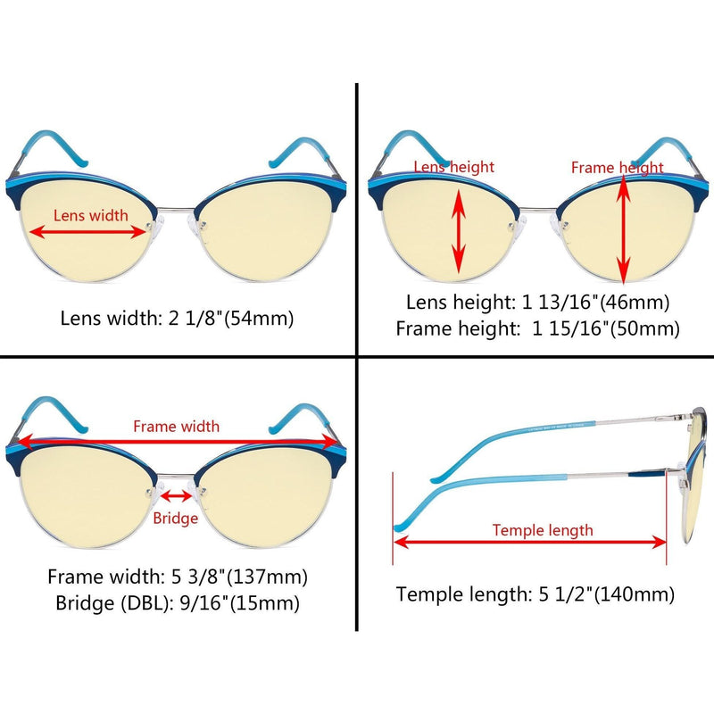 eyekeeper.com Oval Blue Light Blocking Eyeglasses LX19030-BB60 Eyeglasses