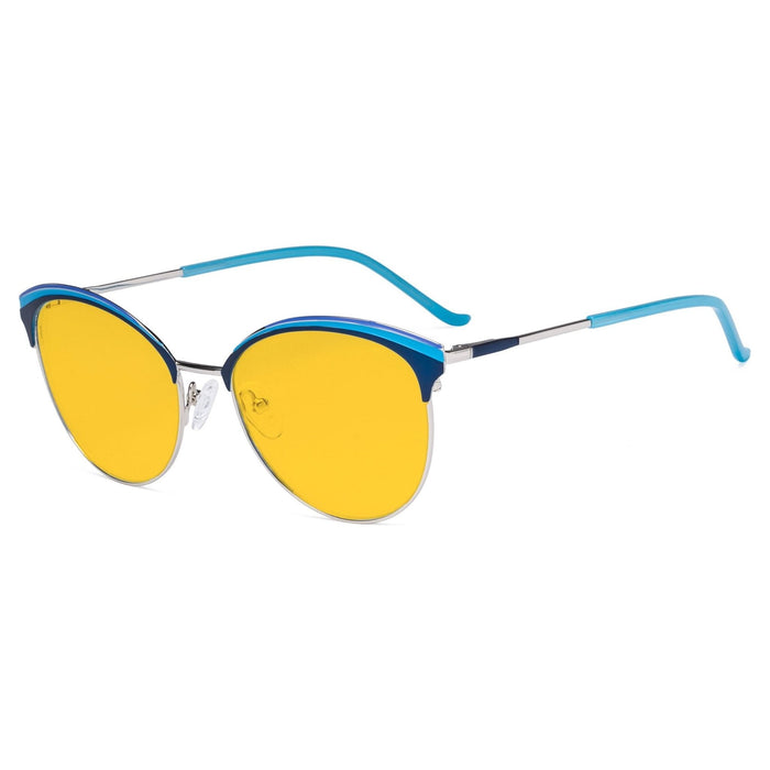 Eyekeeper - Chic Oval Blue Light Blocking Eyeglasses Lx19030-Bb90