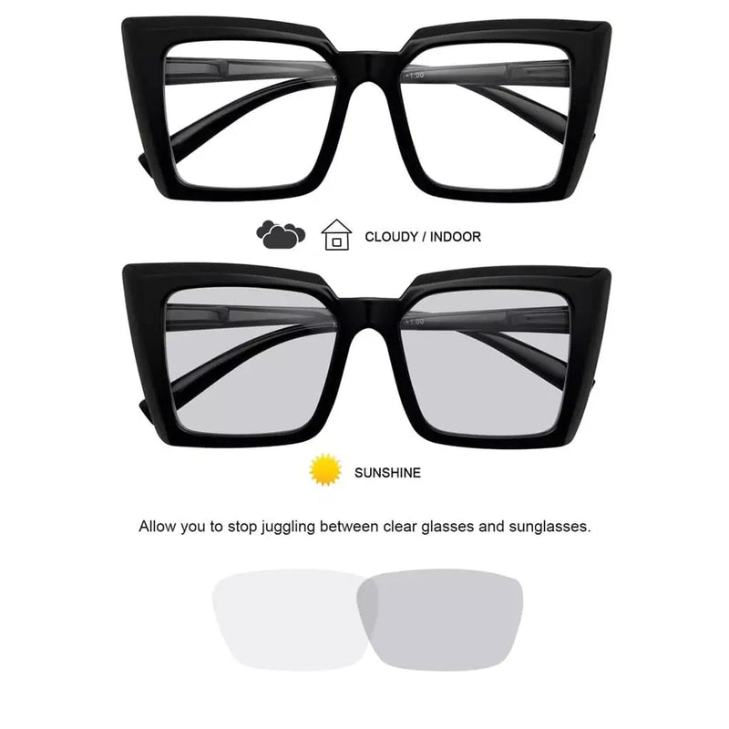 eyekeeper.com Oversized Transition Photochromic Reading Glasses BSR2141 Eyeglasses