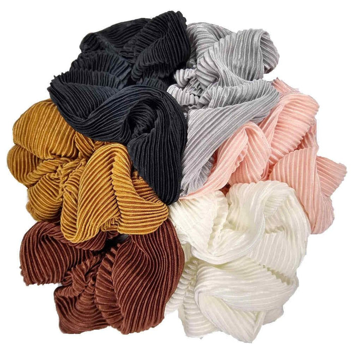 Threddies Large Pleated Satin Scrunchies