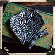 WhiteWitchParlour.com OWL INCENSE BURNER DISH. Aluminum Tray. Incense Stick & Cone Holder. Tools & Accessories