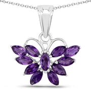 Bids.com 1.65 Carat Genuine Amethyst .925 Sterling Silver Pendant Pendants
