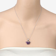 Bids.com 1.65 Carat Genuine Amethyst .925 Sterling Silver Pendant Pendants