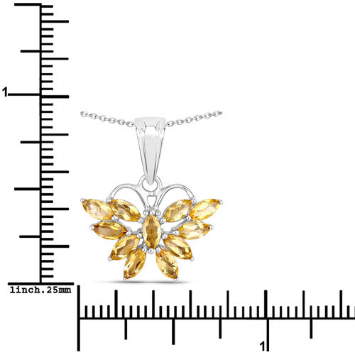 Bids.com 1.32 Carat Genuine Citrine .925 Sterling Silver Pendant Pendants