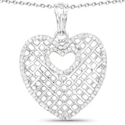 Bids.com 0.52 Carat Genuine White Diamond .925 Sterling Silver Pendant Pendants
