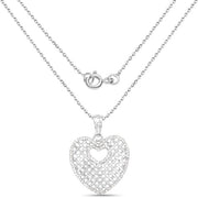 Bids.com 0.52 Carat Genuine White Diamond .925 Sterling Silver Pendant Pendants