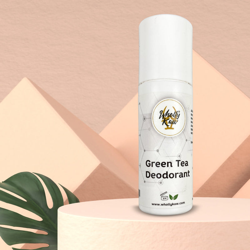 WhollyKaw Green Tea Deodorant - Dermatologist Tested Men