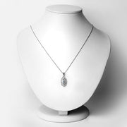 Bids.com 0.48 Carat Genuine Aquamarine and White Topaz .925 Sterling Silver Pendant Pendants
