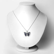 Bids.com 1.67 Carat Genuine Blue Sapphire and White Zircon .925 Sterling Silver Pendant Pendants