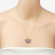 Bids.com 1.75 Carat Genuine Tanzanite and White Zircon .925 Sterling Silver Pendant Pendants