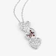 Bids.com 0.45 Carat Genuine Red Diamond and White Diamond .925 Sterling Silver Pendant Pendants