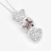Bids.com 0.45 Carat Genuine Red Diamond and White Diamond .925 Sterling Silver Pendant Pendants