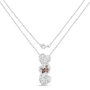 Bids.com 0.45 Carat Genuine Red Diamond and White Diamond .925 Sterling Silver Pendant Pendants